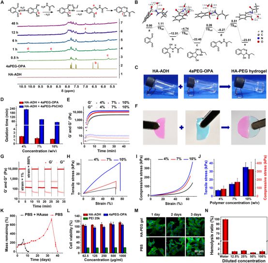 中科院长春应化所贺超良《Sci Adv》：可注射、自愈水凝胶胶黏剂可实现无缝伤口闭合！(图3)