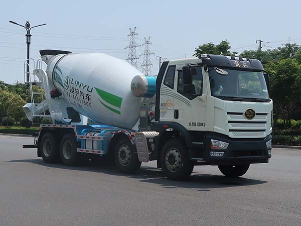 凌宇牌解放前四后八8方混凝土搅拌运输车(图5)